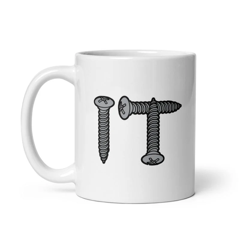 men clothing graphic t-shirt-Screw It Mug