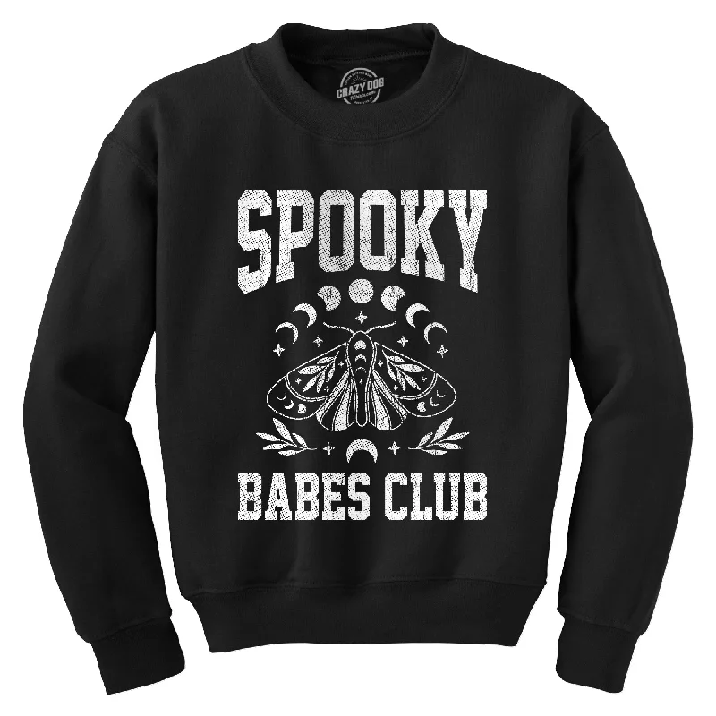 men clothing track pants-Spooky Babes Club Crew Neck Sweatshirt