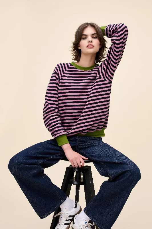 men clothing leather boots-STRIPE VINTAGE SWEATSHIRT