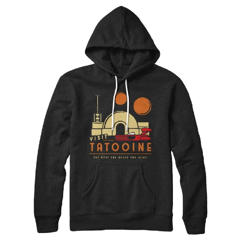 men clothing slim fit pants-Visit Tatooine Hoodie