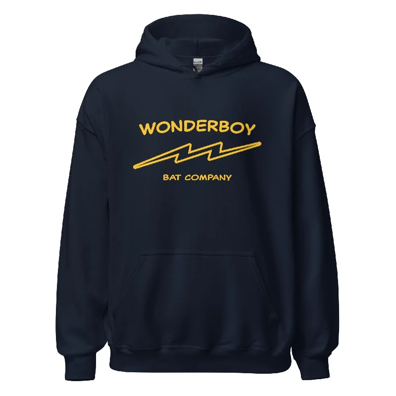 men clothing stretch pants-Wonderboy Bat Co Hoodie - Classic 80s Movie Natural Sweatshirt