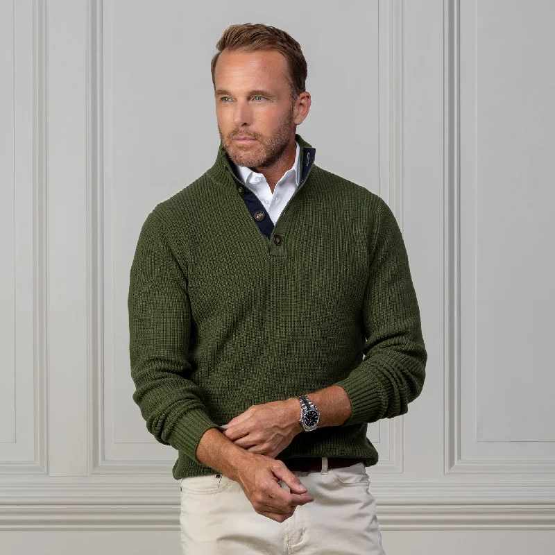 men clothing formal wear-Kennebunkport Green Cotton Sweater