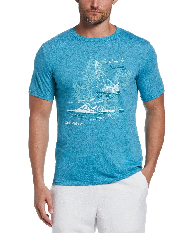 men clothing wool sweater-Sailing To Paradise Print Tee