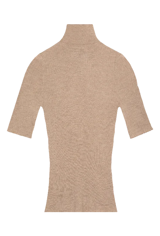 men clothing zippered sweater-Short Sleeve Turtleneck