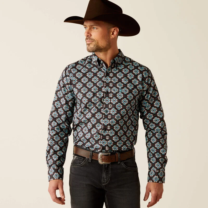 men clothing graphic t-shirt-Men's Ariat Paige Fitted Button Down Shirt #10053919