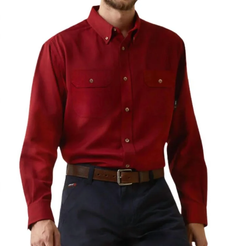 men clothing stylish outerwear-Air Inherent Work Shirt - Plus In Red Heather