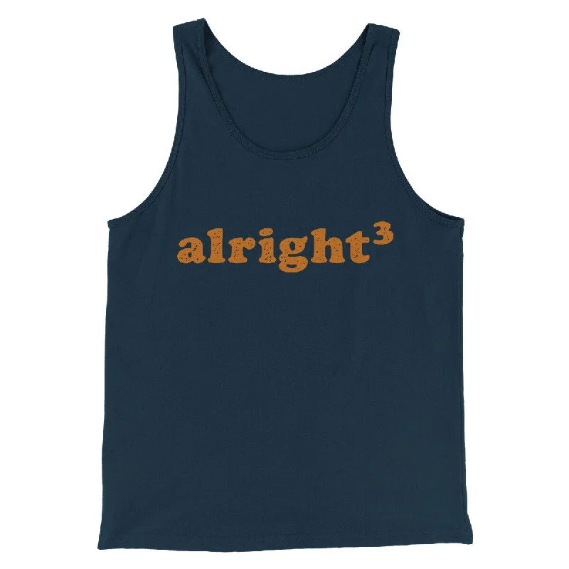 men clothing outdoor jacket-Alright Cubed Funny Movie Men/Unisex Tank Top