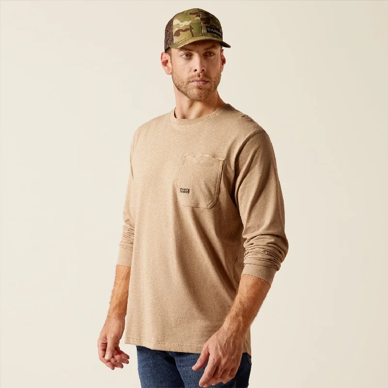 men clothing wool sweater-Ariat Men's Workman Born For This Graphic Long Sleeve T-Shirt