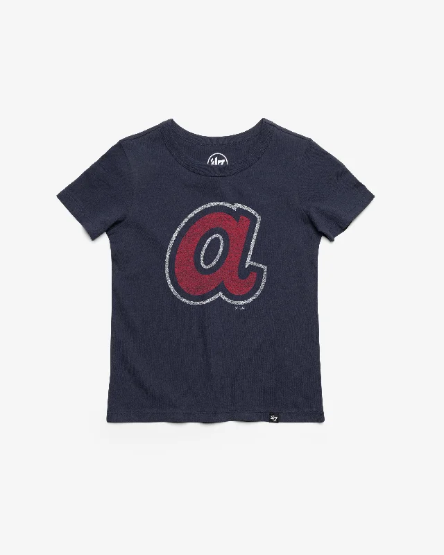 men clothing basic white shirt-ATLANTA BRAVES PREMIER '47 FRANKLIN TEE KIDS