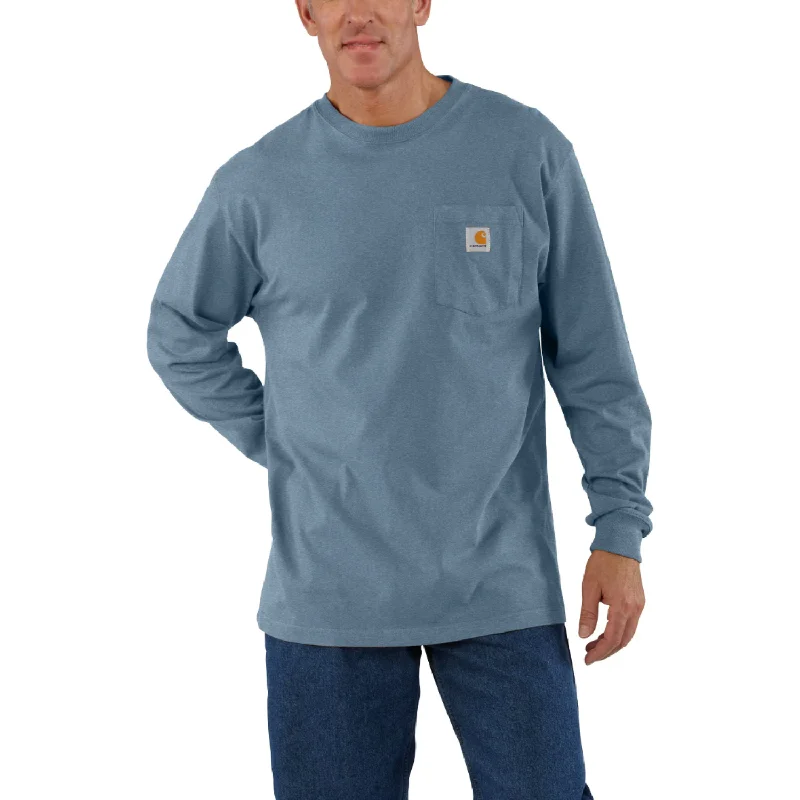 men clothing formal jacket-Carhartt Men's Long Sleeve Pocket T-Shirt_Thundercloud Heather