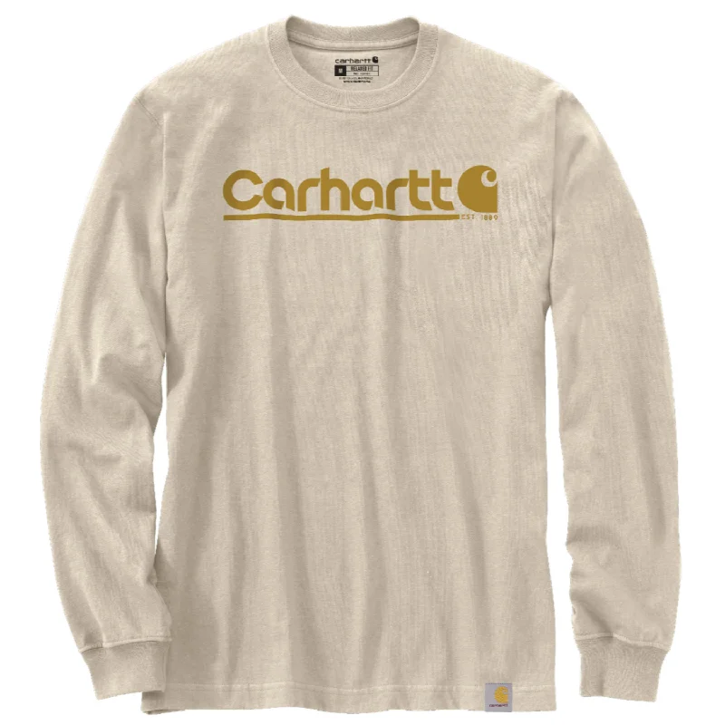 men clothing leather boots-Carhartt Men's Relaxed Fit Heavyweight Graphic Long Sleeve T-Shirt