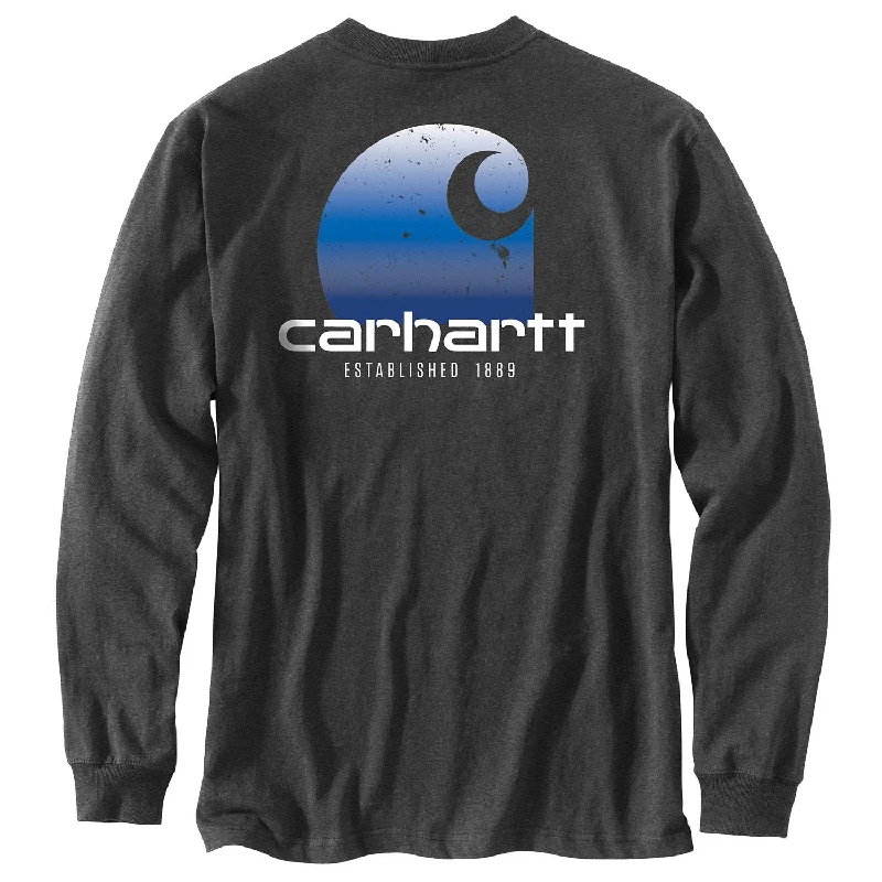 men clothing casual trousers-Carhartt Men's Relaxed Fit Heavyweight Pocket "C" Graphic Long Sleeve T-Shirt