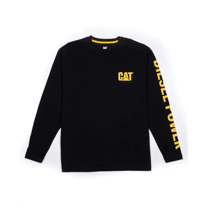 men clothing activewear hoodie-CAT Men's Diesel Powered Graphic Long Sleeve T-Shirt