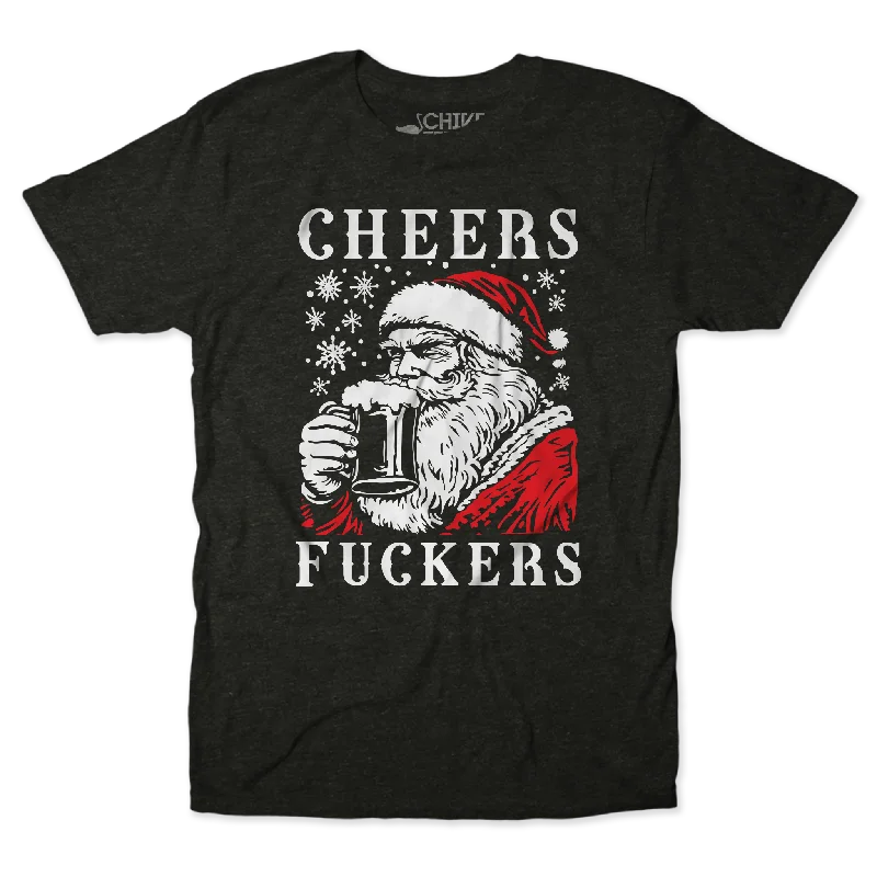 men clothing bomber jacket-Cheers F*ckers Christmas Edition Unisex Tee