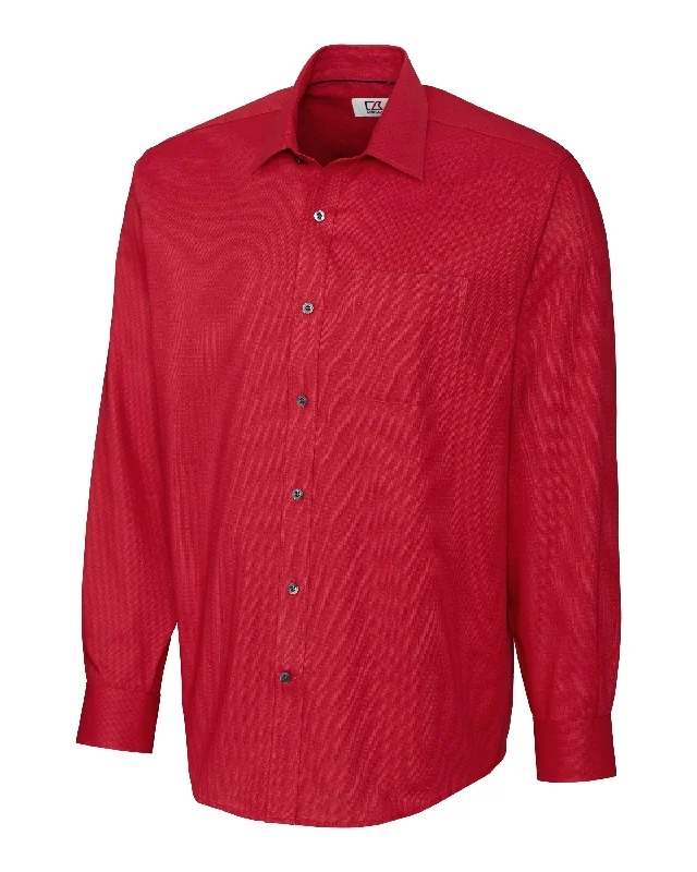 men clothing cardigan sweater-Cutter & Buck Men's L/S Epic Easy Care Spread Nailshead Shirt