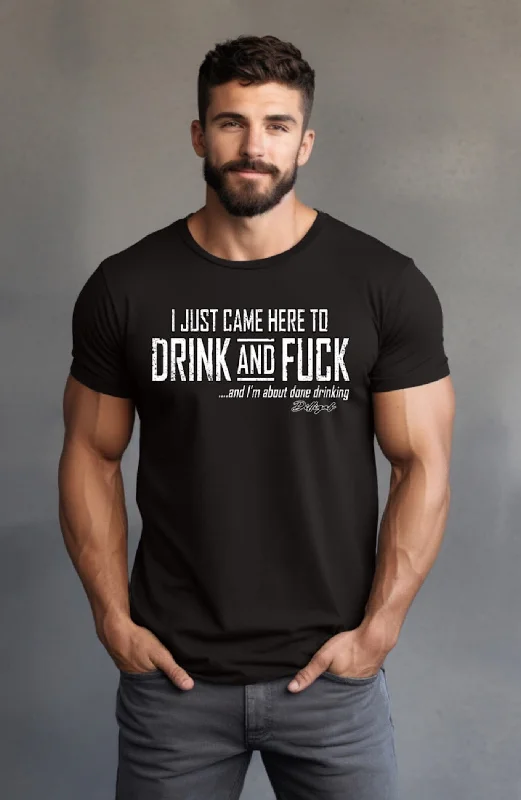 men clothing summer jacket-Drink and Fuck T-Shirt