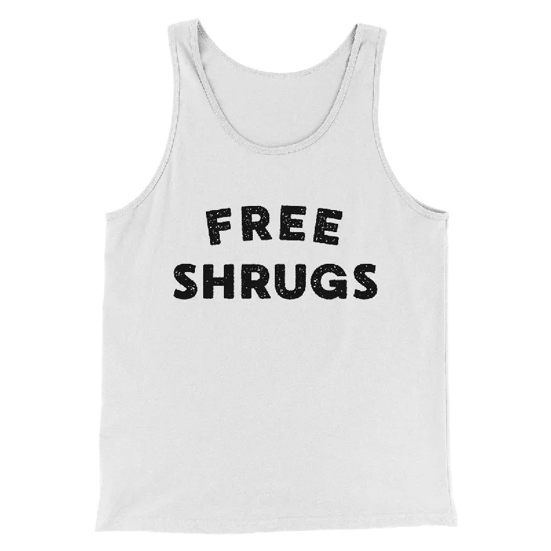 men clothing athletic wear-Free Shrugs Funny Men/Unisex Tank Top