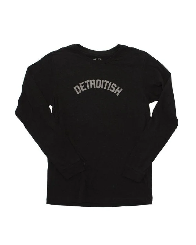 men clothing outdoor jacket-Ink Detroit Detroitish Long Sleeve T-shirt - Black