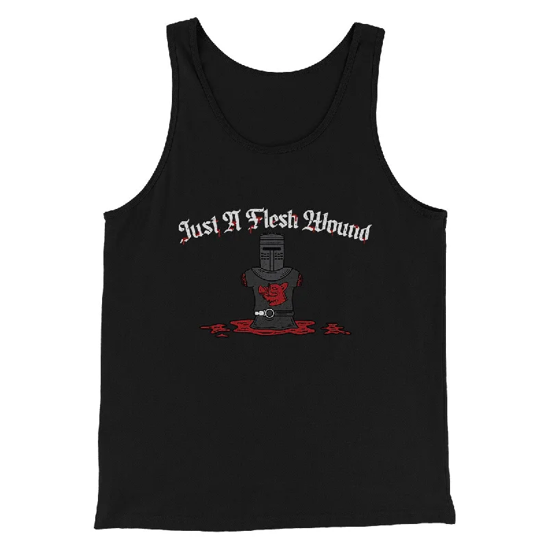 men clothing slim-fit jeans-Just A Flesh Wound Funny Movie Men/Unisex Tank Top