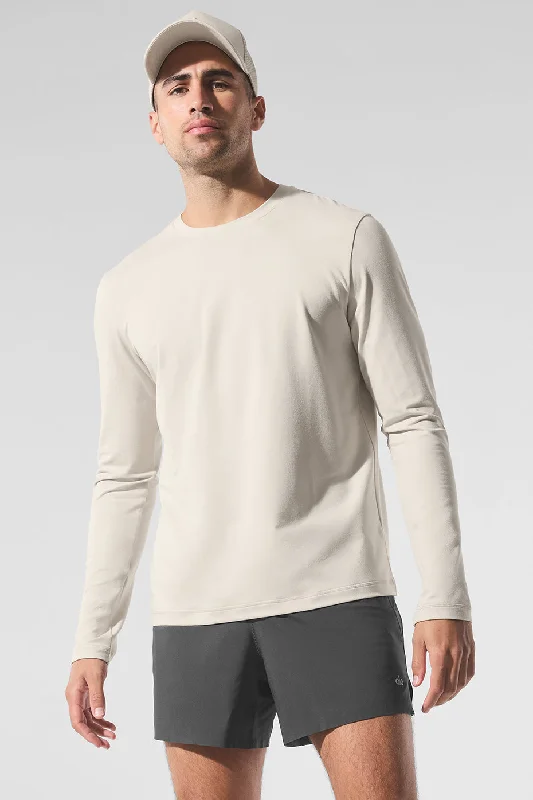 men clothing casual chinos-Conquer Reform Crewneck Long Sleeve - Bone