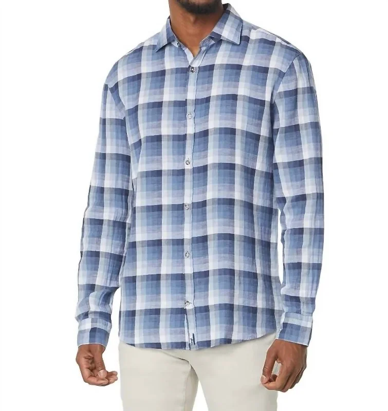 men clothing cardigan sweater-Men's Roth Button Down Shirt In Wake