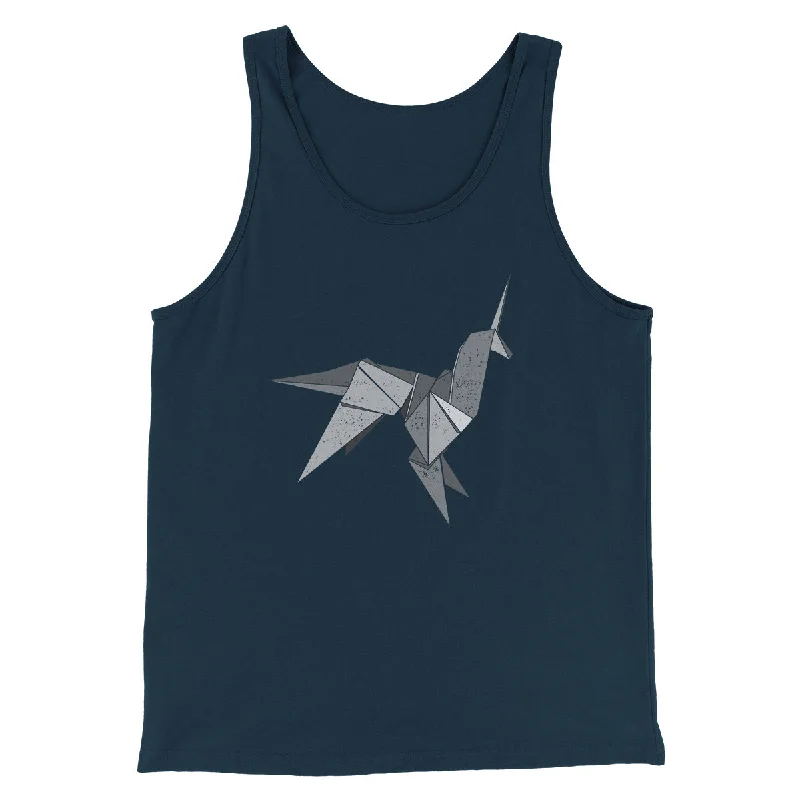 men clothing summer shorts-Origami Unicorn Funny Movie Men/Unisex Tank Top