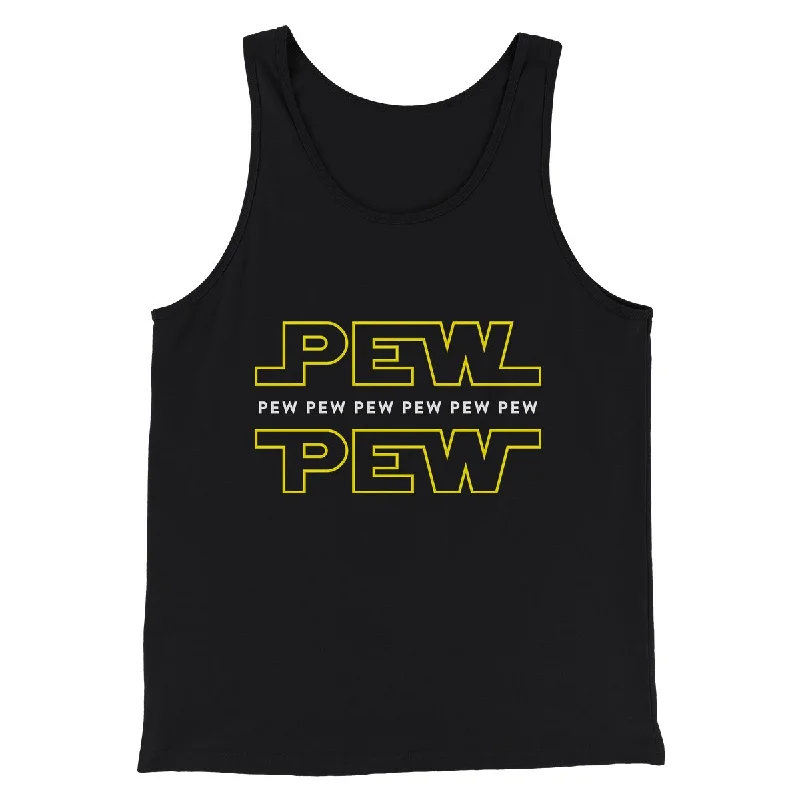 men clothing camo jacket-Pew Pew Funny Movie Men/Unisex Tank Top