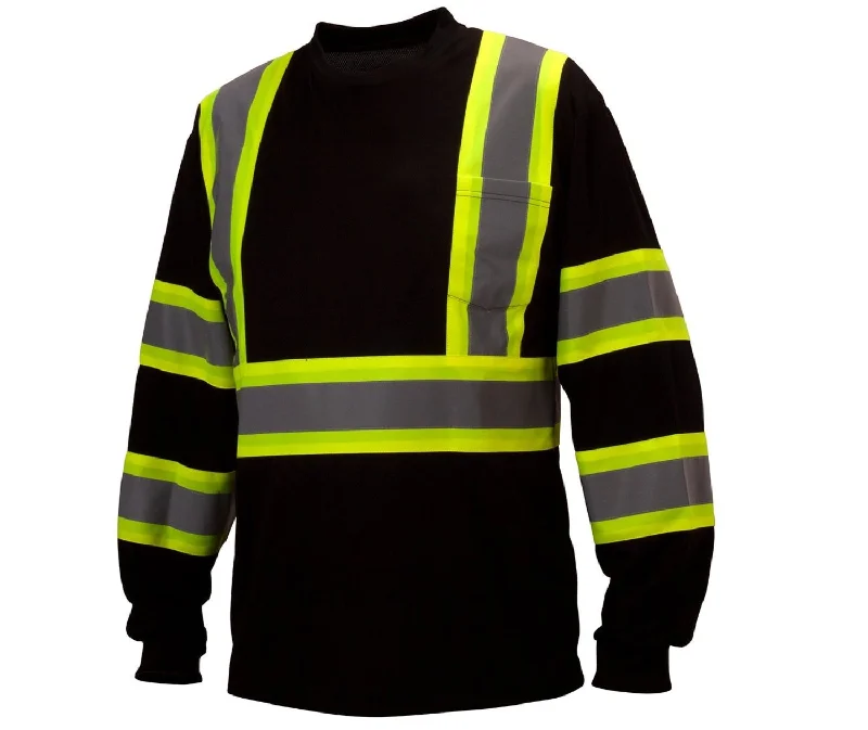 men clothing tailored pants-Pyramex Men's Enhanced Hi-Vis Long Sleeve Shirt