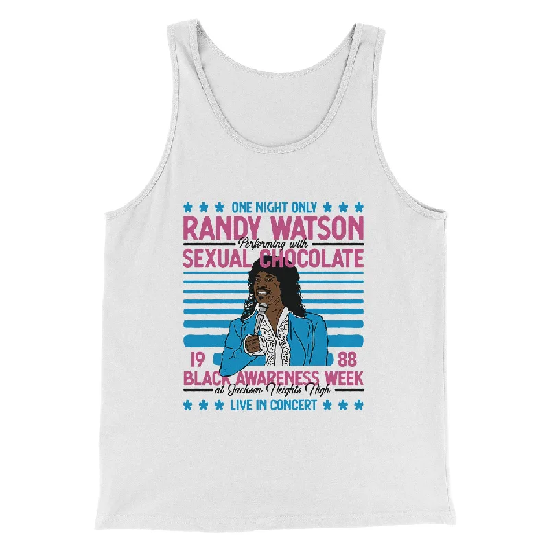 men clothing snow jacket-Randy Watson Sexual Chocolate Funny Movie Men/Unisex Tank Top