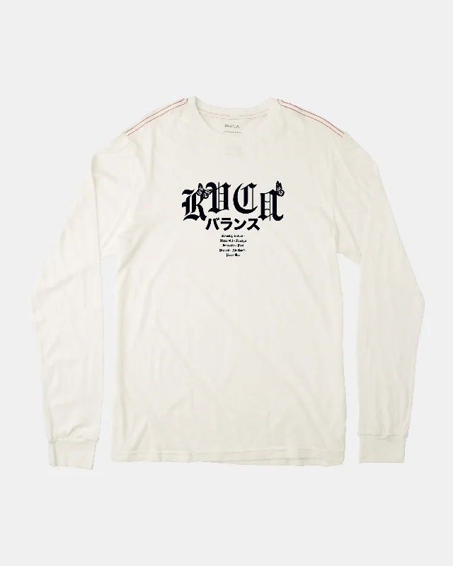 men clothing winter sweater-Shibuya Station Long Sleeve Tee - Antique White