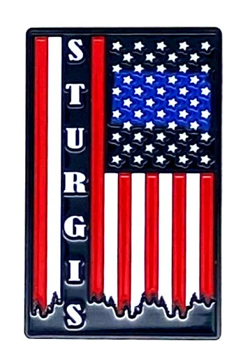 men clothing vest jacket-Sturgis Flag Magnet