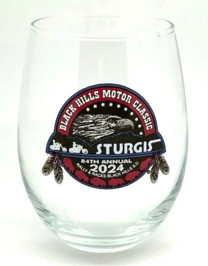 men clothing jogger pants-Sturgis Heritage Stemless Wine - 2024