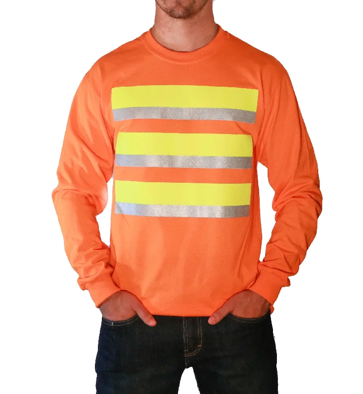 men clothing polo shirt-Whistle Workwear Safety Long Sleeve T-Shirt_Orange