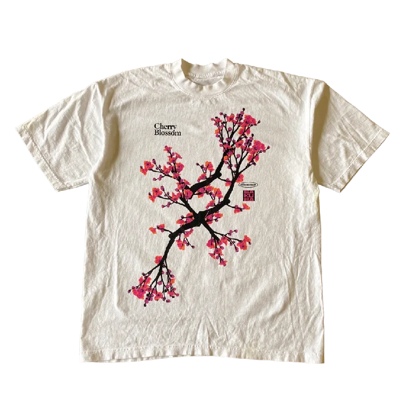 men clothing printed shirt-Cherry Blossom v1 Tee