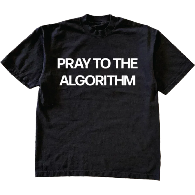 men clothing summer shorts-Pray to the Algorithm Tee