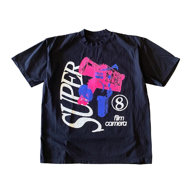 men clothing plaid shirt-Super 8 Camera Tee