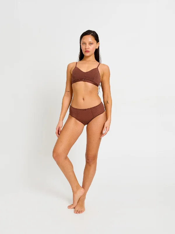 Boudoir Hi Waist Brief Moderate-Heavy Espresso