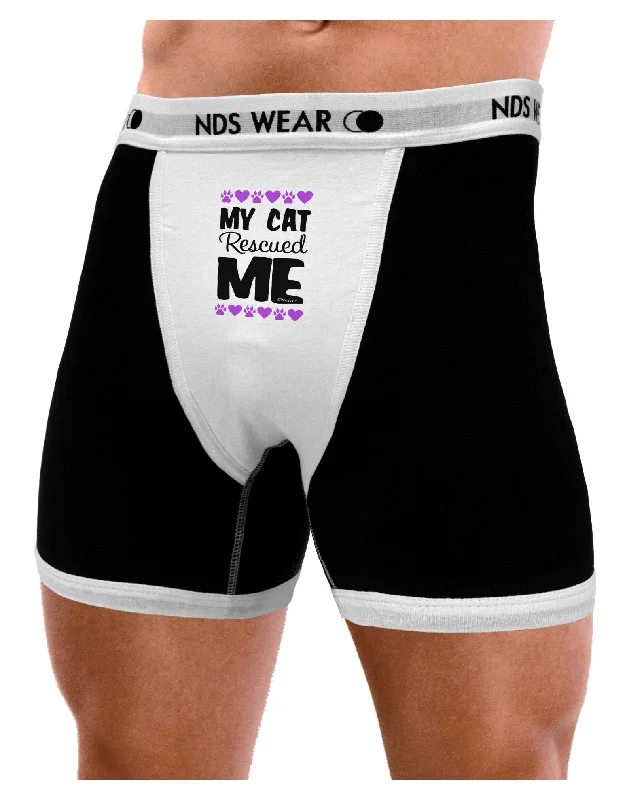 My Cat Rescued Me Mens Boxer Brief Underwear