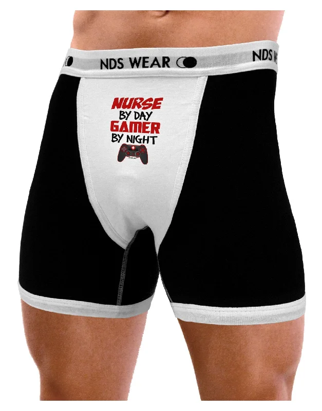 Nurse By Day Gamer By Night Mens Boxer Brief Underwear