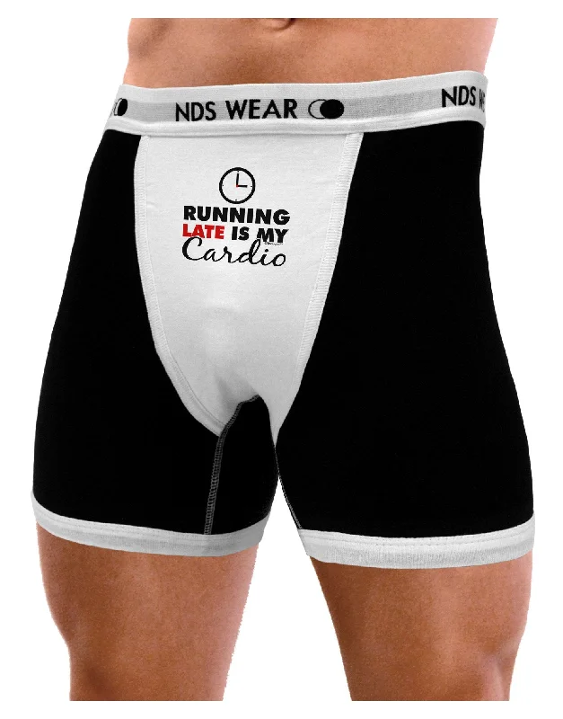 Running Late Is My Cardio Mens Boxer Brief Underwear