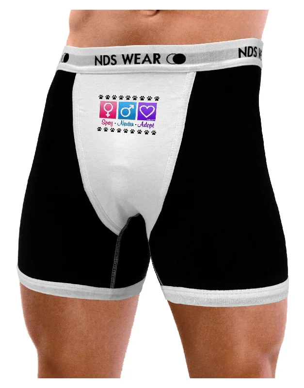 Spay Neuter Adopt Mens Boxer Brief Underwear